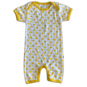 Giggle Organic Yellow Bee Romper 6-12 Months